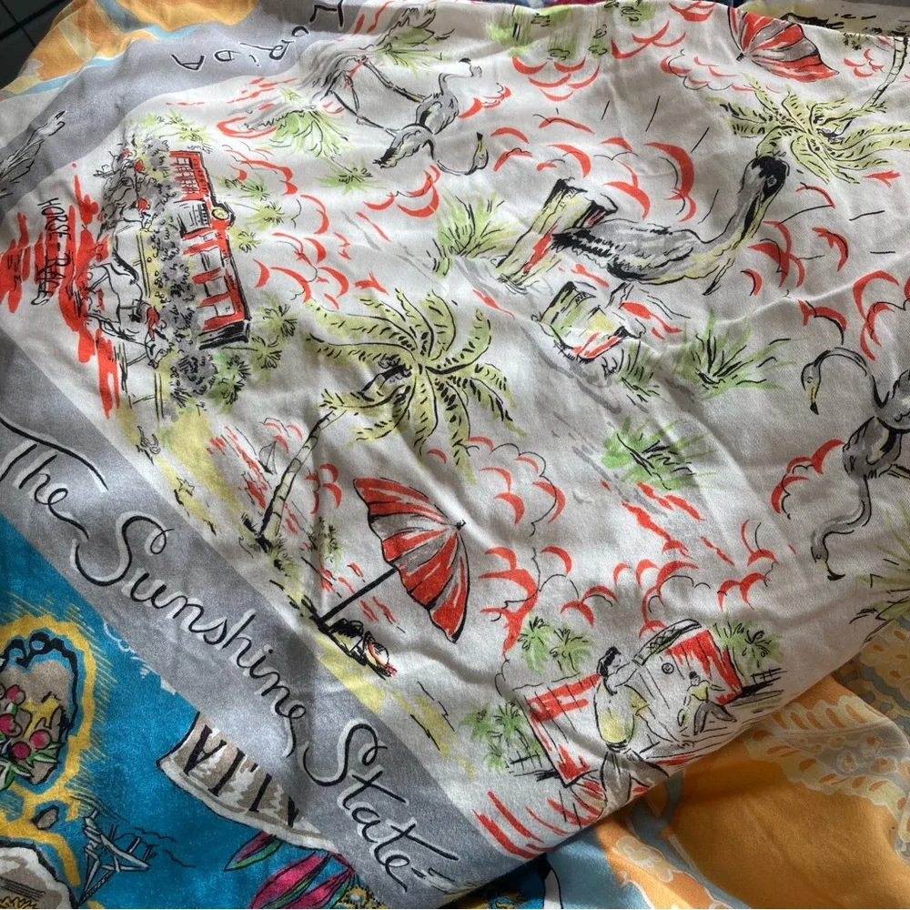 Pottery Barn 100% Cotton Duvet Cover King / Cal King Travel Scarf Collection